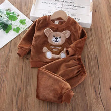 Load image into Gallery viewer, Fleece Hooded Baby Outfit Set
