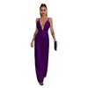 Load image into Gallery viewer, 2024 European and American Deep V French Backless Sequin Wholesale Women's Fashion Spice Sleeveless Halter Jumpsuit

