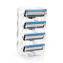 Load image into Gallery viewer, QShave Blue Series 5 Layer USA Blade Manual Razor Mens Shaving Razor with 6 Pieces X5 Blade and each Piece has trimmer Blade

