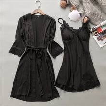Load image into Gallery viewer, Silk Satin Two Piece Pajamas
