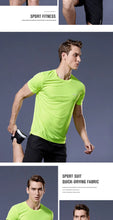 Load image into Gallery viewer, Men's Fitness Gym T Shirts 2020 Shirt Homme Running Men Designer Quick Dry T-Shirts Running Slim Fit Tops Tees Sport Muscle Tee
