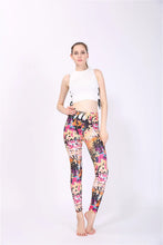 Load image into Gallery viewer, Women Leggings High Waist Cartoon Comic Beauty Print Trousers Soft Female Casual Elastic Pant
