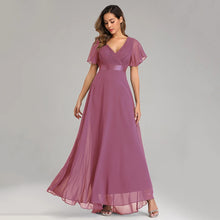 Load image into Gallery viewer, Evening Dresses XUCTHHC Elegant V-Neck Ruffles Chiffon Formal Evening Gown  Robe Vestidos De Fiesta Dress for Wedding Party
