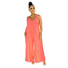 Load image into Gallery viewer, Sleeveless V Neck Summer Jumpsuit
