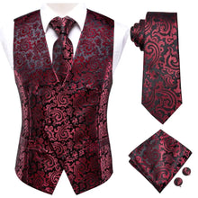 Load image into Gallery viewer, Men’s Silk Jacquard Suit Vest Set
