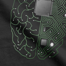 Load image into Gallery viewer, Men T-Shirts The Brain Electronic Circuit Board Novelty Tees Computer Chip Engineers Developer Geek T Shirts Original Clothing
