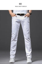Load image into Gallery viewer, Slim Fit White Stretch Jeans

