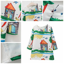 Load image into Gallery viewer, Printed Flower Casual Girls Dress
