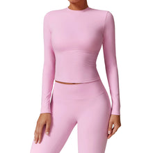 Load image into Gallery viewer, Women's Lightweight Long Sleeve Compression Bodysuit Jumpsuit Soft Basic Fitness Sports T-Shirt Set Slimming Body Shaping
