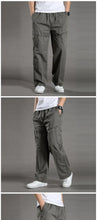 Load image into Gallery viewer, Loose Cotton Cargo Work Pants
