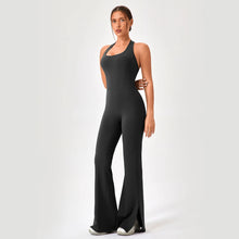 Load image into Gallery viewer, Polyester Women One Strap Sports Backless Jumpsuit Lady With Pads Push up Yoga Bodysuit Elastic Quick Dry Workout Clothes
