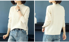 Load image into Gallery viewer, Pink Turtleneck Winter Knit Pullover
