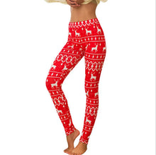 Load image into Gallery viewer, Christmas Leggings  Fashion Milu Deer Printing Festival Ultra Soft Brushed Pants Ankle Length Black Deals
