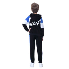 Load image into Gallery viewer, Kids Tracksuits,Teen Boys School Sweatsuits,Fashion Cotton Hooded Tops + Pants Set,Soft Children's Long Sleeve Sportswear
