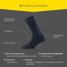 Load image into Gallery viewer, Navy Cushioned Performance Crew Socks
