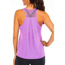Load image into Gallery viewer, Yoga Shirt Female New Style T-Shirt Loose Fitness Tops Vest Women Sleeveless Sport Tee Quick-Drying Gym Running Workout Blouse
