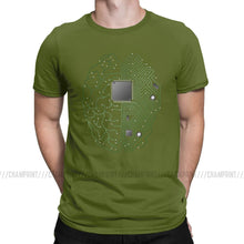 Load image into Gallery viewer, Men T-Shirts The Brain Electronic Circuit Board Novelty Tees Computer Chip Engineers Developer Geek T Shirts Original Clothing
