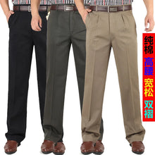 Load image into Gallery viewer, Classic Pleated Cotton Business Trousers
