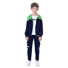 Load image into Gallery viewer, Kids Tracksuits,Teen Boys School Sweatsuits,Fashion Cotton Hooded Tops + Pants Set,Soft Children's Long Sleeve Sportswear
