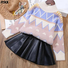 Load image into Gallery viewer, Girls' Skirts Leather Skirts Autumn And Winter Children's Outer Short Skirts Pleated Skirts Winter 2023 New Pu Skirts
