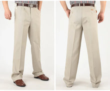 Load image into Gallery viewer, Classic Pleated Cotton Business Trousers
