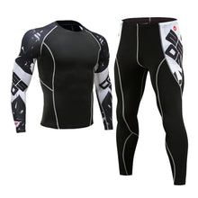 Load image into Gallery viewer, Men's Compression Sportswear Suits Gym Tights Training Clothes Workout Jogging Sports Set Running Rashguard Tracksuit For Men
