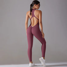 Load image into Gallery viewer, Scrunch Back Seamless Yoga Jumpsuit
