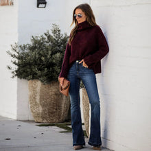 Load image into Gallery viewer, Wide Leg Flared Denim Jeans

