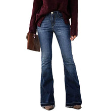 Load image into Gallery viewer, Wide Leg Flared Denim Jeans
