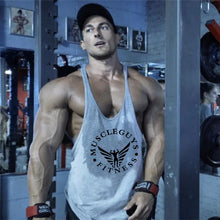 Load image into Gallery viewer, Workout Clothing Fitness Top Men Gym Tank  Mens Bodybuilding Brand Vest Muscle Sleeveless Singlets Fashion Sports Shirt
