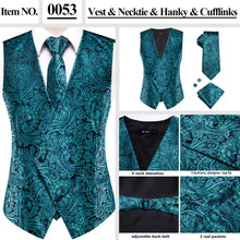 Load image into Gallery viewer, Men’s Silk Jacquard Suit Vest Set
