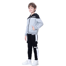 Load image into Gallery viewer, Kids Tracksuits,Teen Boys School Sweatsuits,Fashion Cotton Hooded Tops + Pants Set,Soft Children's Long Sleeve Sportswear
