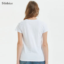 Load image into Gallery viewer, Fashion Spanish Women T-shirts camiseta de mujer Short sleeve tops Casual Cotton woman tshirt tee black white

