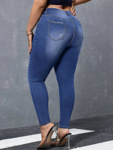 Load image into Gallery viewer, High Waist Skinny Denim Jeans
