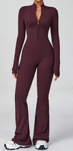 Load image into Gallery viewer, Zipper Breathable Solid 1-Piece Long Sleeve Yoga Jumpsuit High-Intensity Fitness Sports Bodysuit Fast Shipping Available
