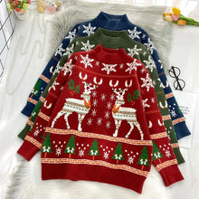 Load image into Gallery viewer, Christmas Loose Knit Pullover Sweater
