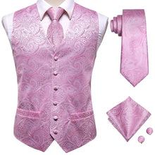 Load image into Gallery viewer, Men’s Silk Jacquard Suit Vest Set
