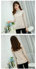 Load image into Gallery viewer, Cashmere Style Turtleneck Knit Pullover

