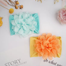 Load image into Gallery viewer, Random 8 Pcs Baby Nylon Headbands Hairbands Hair Wraps Big Chiffon Flower Elastics for Baby Girls Newborn Infant Toddlers Kids
