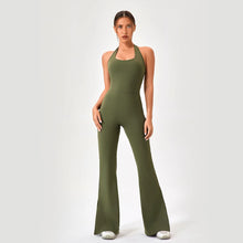 Load image into Gallery viewer, Polyester Women One Strap Sports Backless Jumpsuit Lady With Pads Push up Yoga Bodysuit Elastic Quick Dry Workout Clothes
