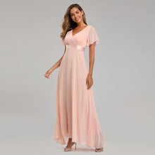 Load image into Gallery viewer, Evening Dresses XUCTHHC Elegant V-Neck Ruffles Chiffon Formal Evening Gown  Robe Vestidos De Fiesta Dress for Wedding Party

