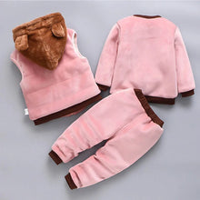 Load image into Gallery viewer, Fleece Hooded Baby Outfit Set
