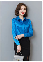 Load image into Gallery viewer, Elegant Satin Silk Office Blouse

