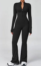 Load image into Gallery viewer, Zipper Breathable Solid 1-Piece Long Sleeve Yoga Jumpsuit High-Intensity Fitness Sports Bodysuit Fast Shipping Available
