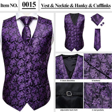 Load image into Gallery viewer, Men’s Silk Jacquard Suit Vest Set
