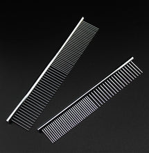 Load image into Gallery viewer, Stainless Steel Dog Comb Long Thick Hair Fur Removal Brush 16/19cm Pets Dog Cat Grooming Dematting Combs for Shaggy Dogs
