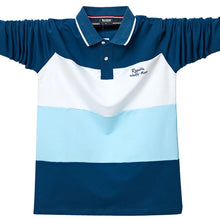 Load image into Gallery viewer, Long Sleeve Patchwork Cotton Polo
