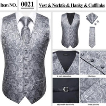 Load image into Gallery viewer, Men’s Silk Jacquard Suit Vest Set
