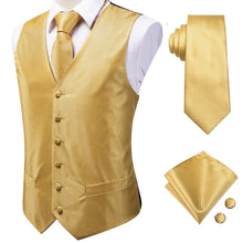 Load image into Gallery viewer, Men’s Silk Jacquard Suit Vest Set
