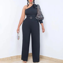 Load image into Gallery viewer, Diagonal Shoulder Wide Leg Jumpsuit
